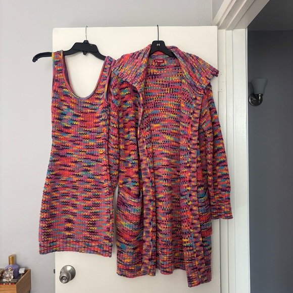 STAUD Gardenia mini dress and long cardigan both XS - Picture 3 of 7